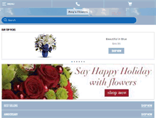 Tablet Screenshot of amysflowerssanjose.com